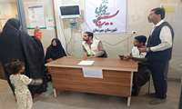 برپایی میز خدمت پایش سلامت به مناسبت هفته دفاع مقدس در مهرستان